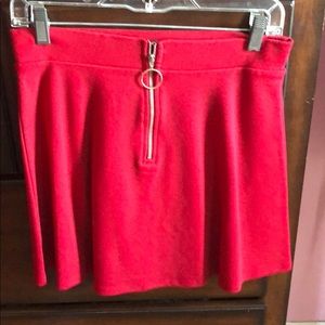 red forever 21 skirt
